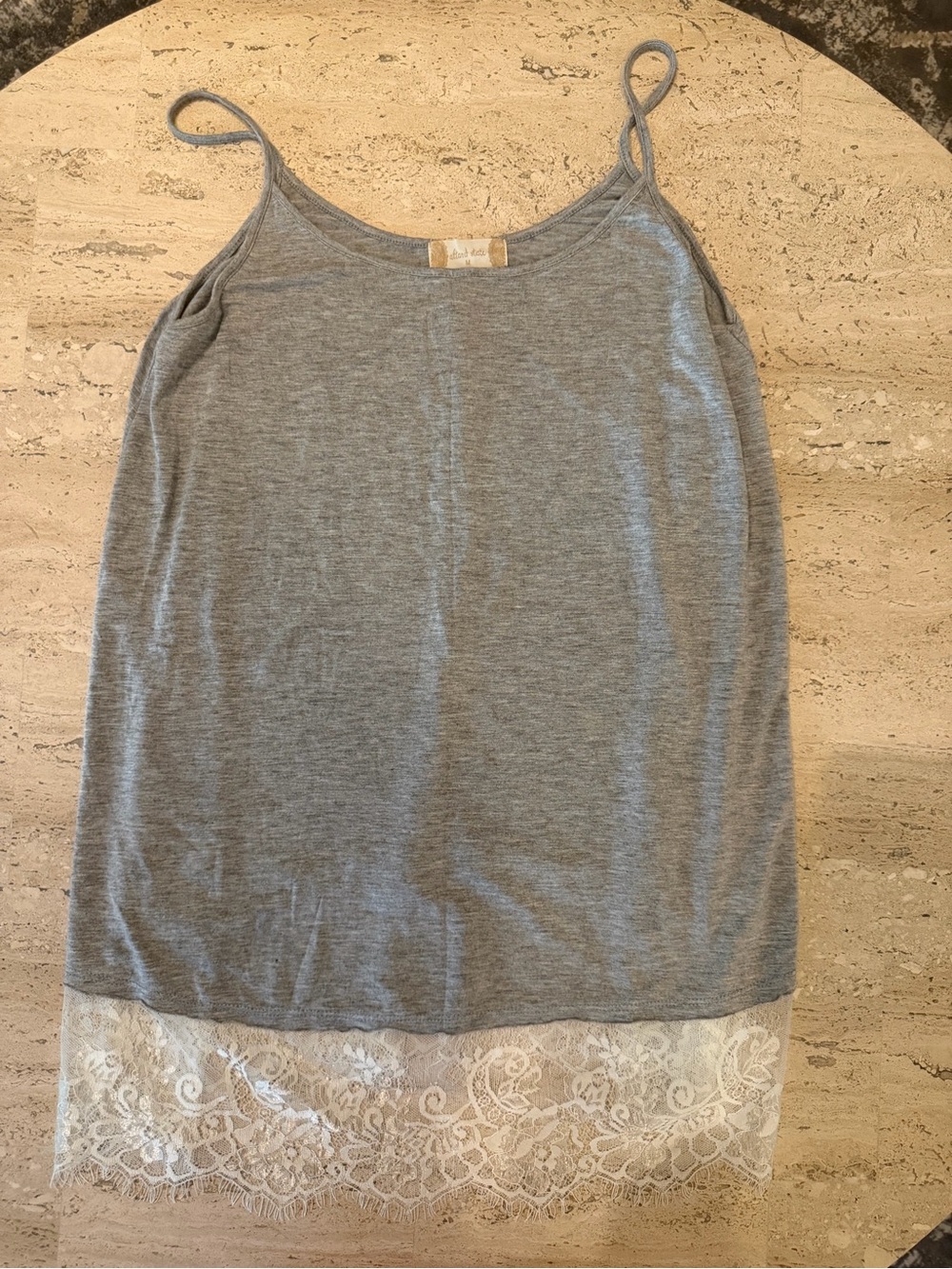 Altard State Gray Lace Trim Cami Tank Top Boho Y2K Size M